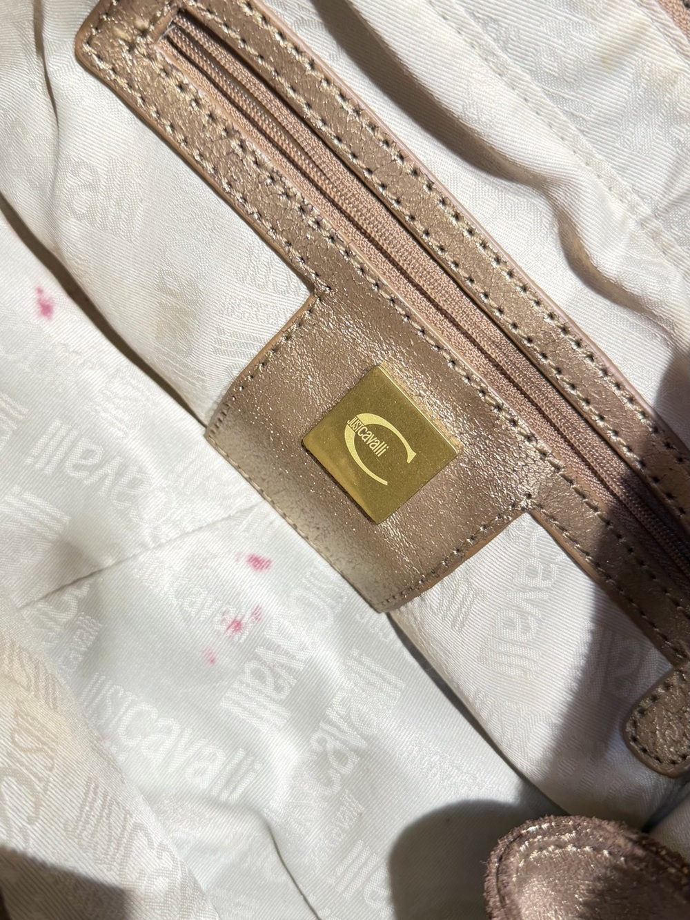 Just Cavalli Metallic Bronze Shoulder Bag - Picture 13 of 14